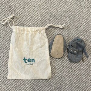 Ten Little Gray Baby Shoes 0-3 M